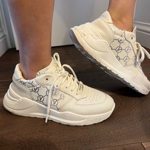 Valentino Cream and Gray Sneakers